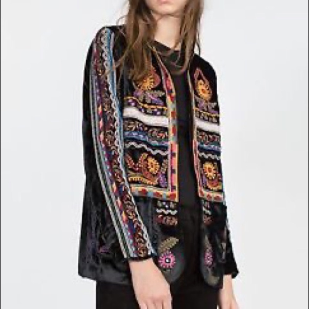 Rare Zara velvet 70’s style jacket